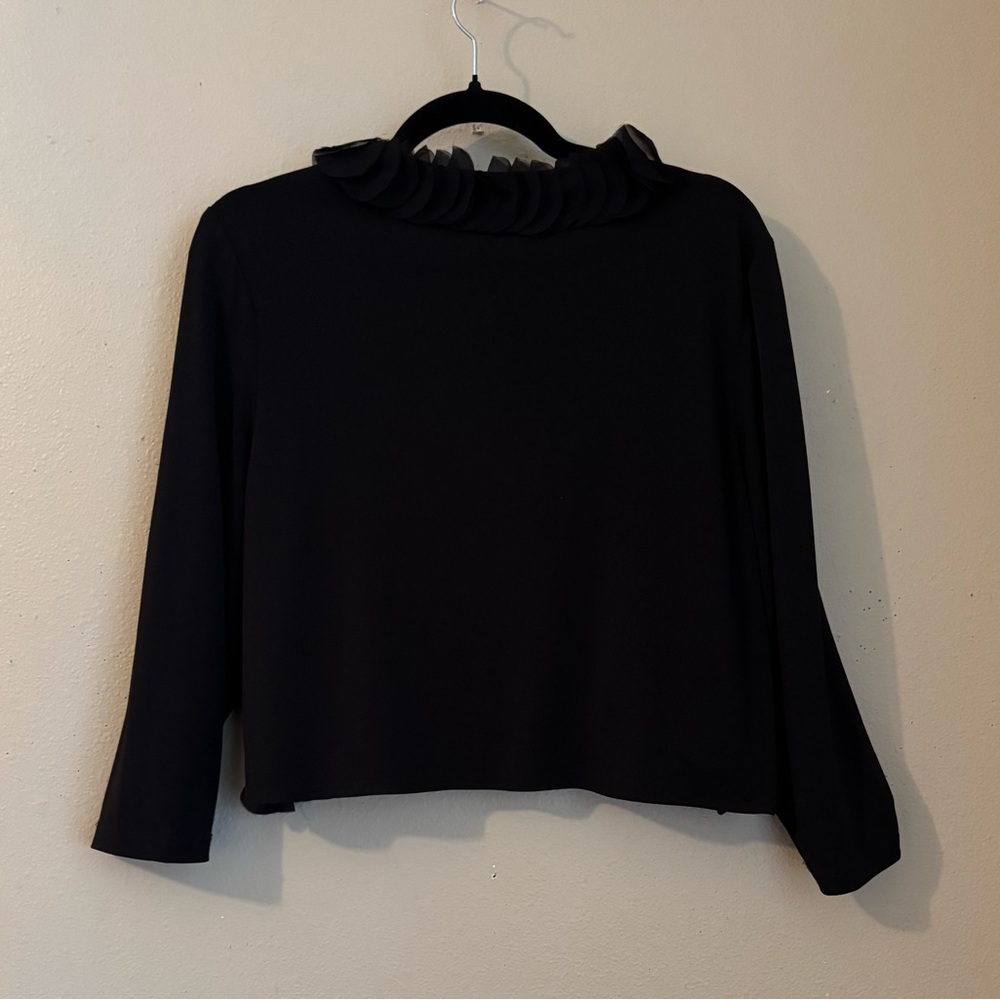 Glam Ruffle Open Front Jacket - Picture 3 of 5